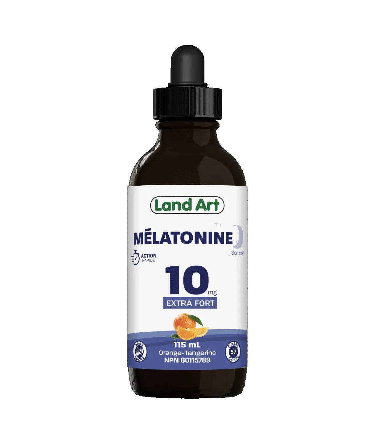 Mélatonine 10mg - Favorise sommeil réparateur - Land Art - 115ml - Orange et Tangerine